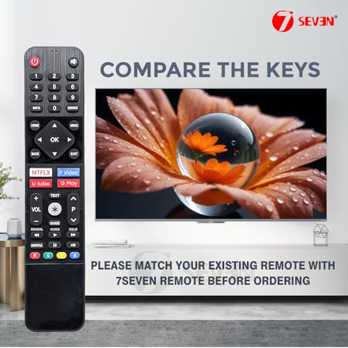 Image of 7SEVEN Compatible for Sanyo Tv Remote Control Original Suitable for Smart Android 4K LED UHD OLED HD Sanyo Television with OTT Hotkeys