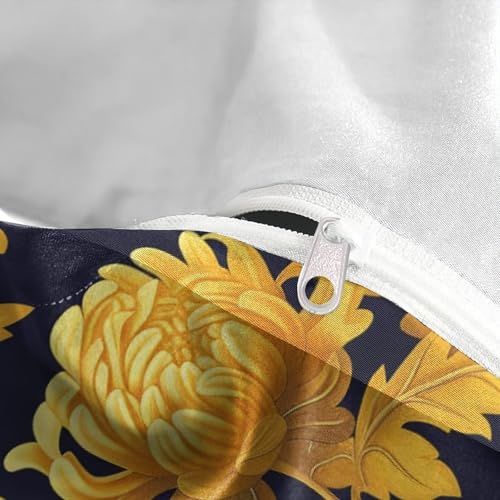 Parure de lit housse de couette chrysanthème microfibres 260x220 cm - 8