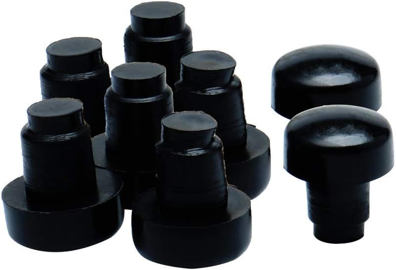 sourcingmap 8pcs 6mm Black Stem Bumpers Glide, Patio Outdoor Furniture Glass Table Desk Top Anti-Collision Embedded