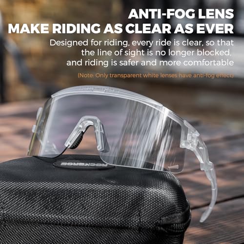 Image of ROCKBROS Cycling Glasses Color-Changing UV Protection Windproof(Purple) | Auto-Color Lens, UV Anti-Glare, PC+TR90 Frame, Myopia Frame, Removable Nose Pad, Wind /Sand Protection