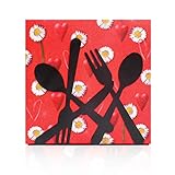 Finex Stainless Paper Large Napkin Holder Stand for Metal Restaurant Party (Black)