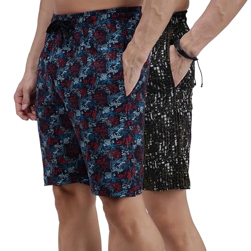 Image of Amul Comfy Men's Bermuda Shorts | Adjustable Drawstring for Better Waist Fit | Comfortable Casual Shorts | Breathable Summer Wear | Pack of 1 | Color May Vary