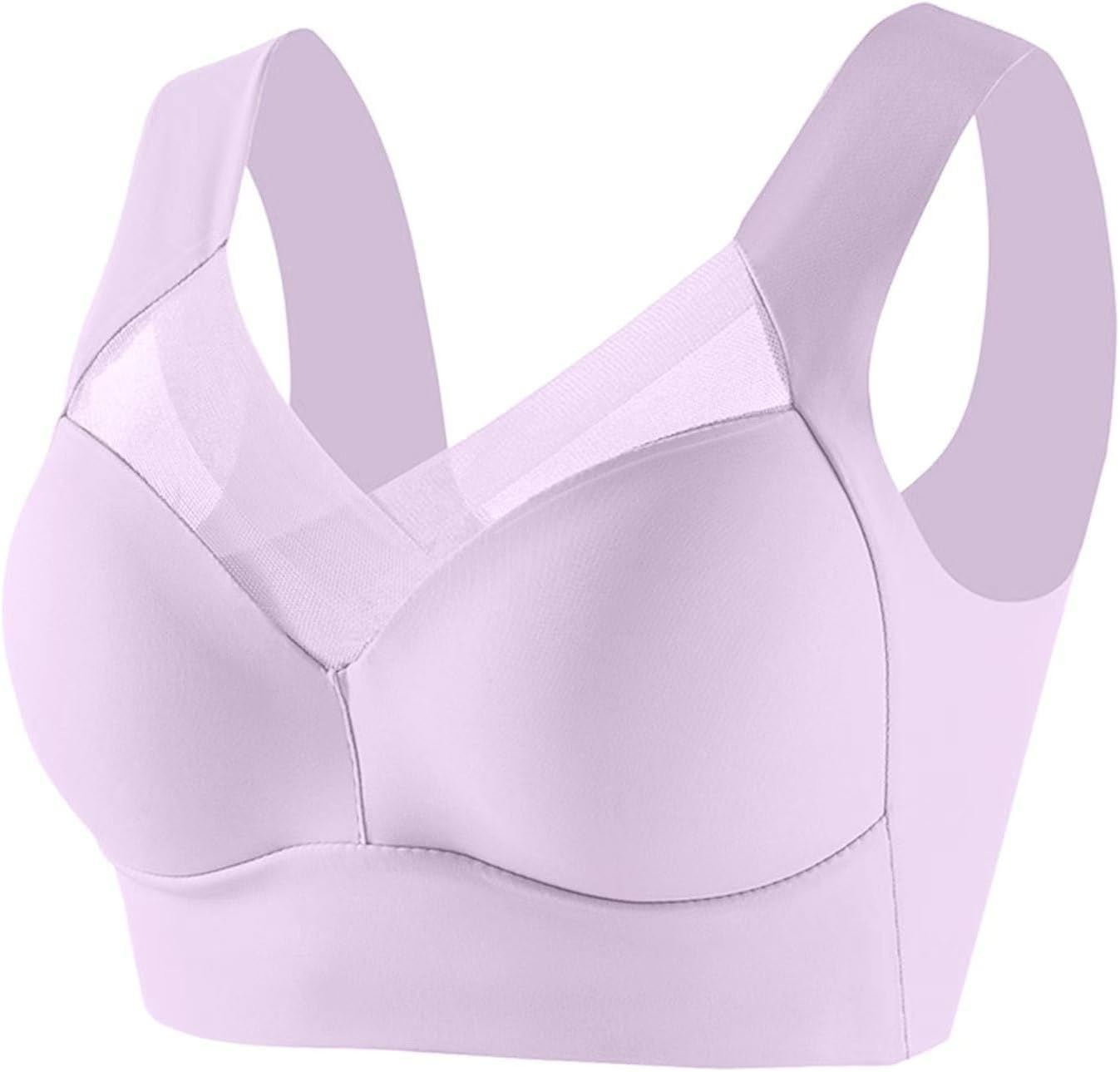 FZYLQY Seamless Sexy Push Up Wireless Bras 2026, Posture Correcting Bra for Seniors, Plus Size Ice Silk Gathering Bra