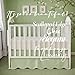 Brandream Scallop Edge Cotton Crib Skirt Toddler Bedskirt Baby Nursery Crib Bed Skirt Gender Neutral Solid Color Light Green Farmhouse Chic Boho Bohemian Skirt