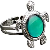 Jude Jewelers Adjustable Color Changing Mood Ring Inspirational Mystique Marble (Turtle, Adjustable)