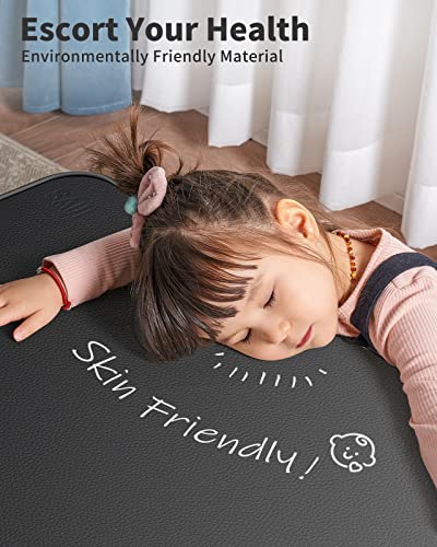 Saiji Leather Laptop Bed Tray Table, Adjustable Laptop Stand With Removable Stopper, Portable Lap Desks With Foldable Legs, Notebook Stand Breakfast Reading Desk For Sofa Couch((Medium, Black) #TOP3