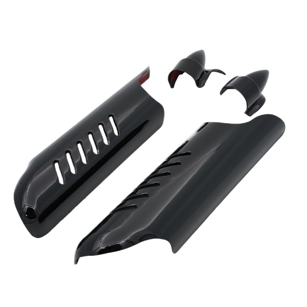 Flaconi Copertura Forcella Adatto per Harley. per Touring. Coprigambe forcella. Protezione deflettore(Chrome)