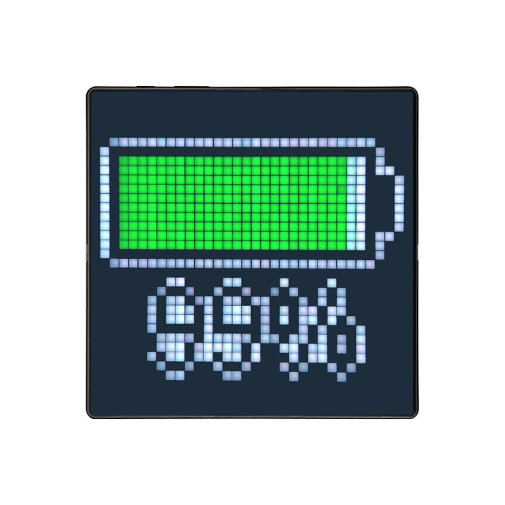 Pixel Art - Display digitale a LED programmabile per decorazione casa e gioco, 32 x 32 cm, con schermo LED vibrante, funzionalità fai da te, orologio integrato, cavo auricolare nero