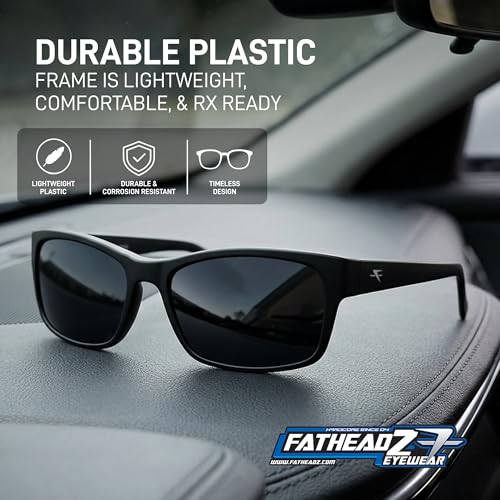 Image of FATHEADZ Oversized Polarized Sunglasses Men & Women - UV Protection RX Ready Wide Fit Eyewear for Outdoor Use - RX Ready