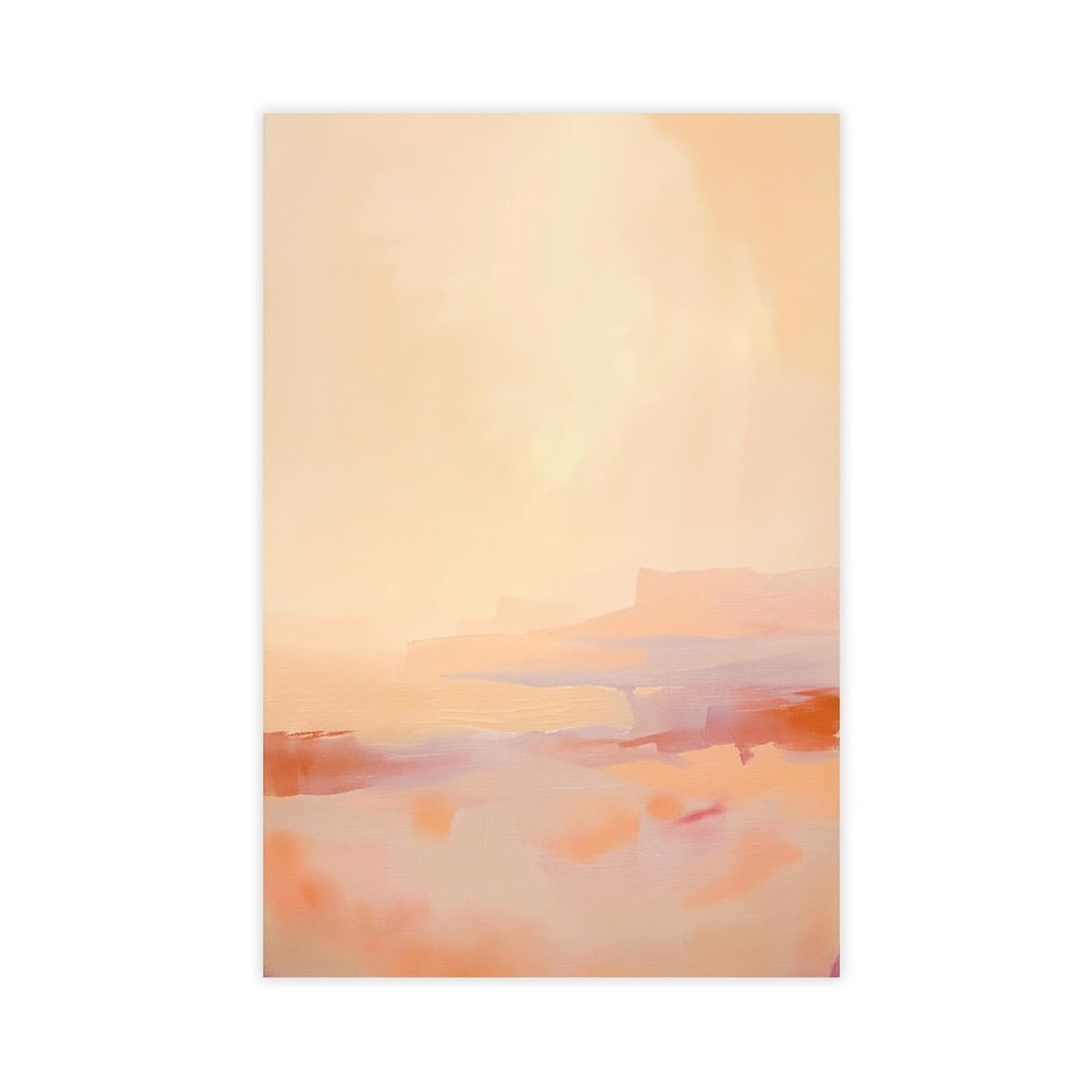 Zguols Blush Desert Abstract And Minimalist Poster 7 Canvas Poster Bedroom Decor Sports Landscape Office Room Decor Gift Unframed Print 20" L X 30" W