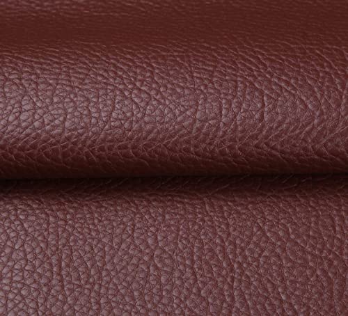 Tissu Simili Cuir Imperméable Tissu D'ameublement Tapisserie pour Canapé De Siège De Voiture Meubles Vestes Sac À Main Tissu Au Metre 140 CM (Largeur Fixe) (Color : Brown)