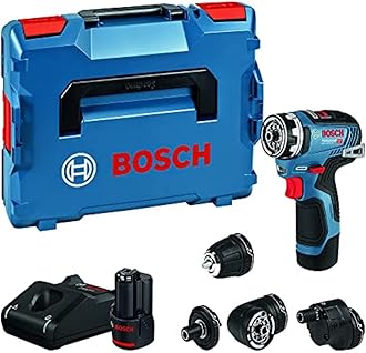 FlexiClick System GSR 12V-35 FC Cordless Drill with 4 FlexiClick Attachments, 2 x 3.0 Ah Battery, Quick Charger GAL 12V-40, in L-BOXX 102)