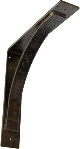 Vista 195 de Soporte de acero Morris de 3 pulgadas de ancho x 10 pulgadas de profundidad x 10 pulgadas de alto, con recubrimiento en polvo negro Negro