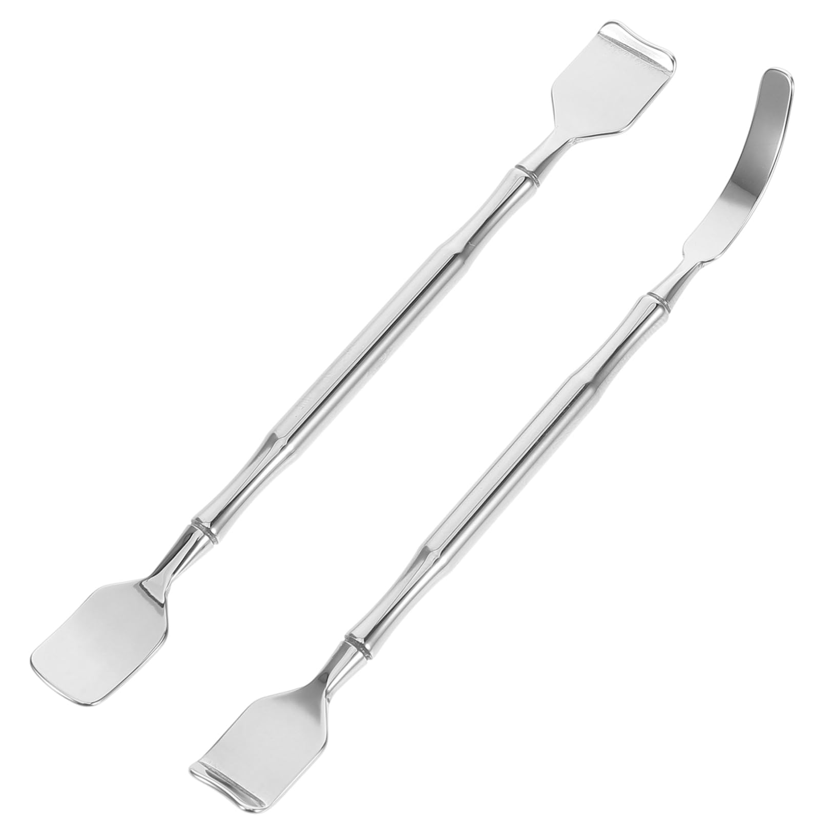 BESTYASH 2pcs Facial Pore Spatula for Skin Care Stainless Steel Face Tools for Blackhead Cleaner Dual-function Massage Cleanse Tool for Men Women