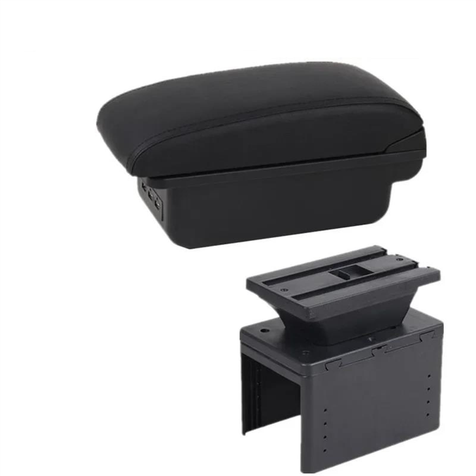 NMJLQW Storage Rack Car Interior Accessories Center Console Storage Box Multifunctional Armrest Storage Box For Micra K14 2020-2023(B1 black line)