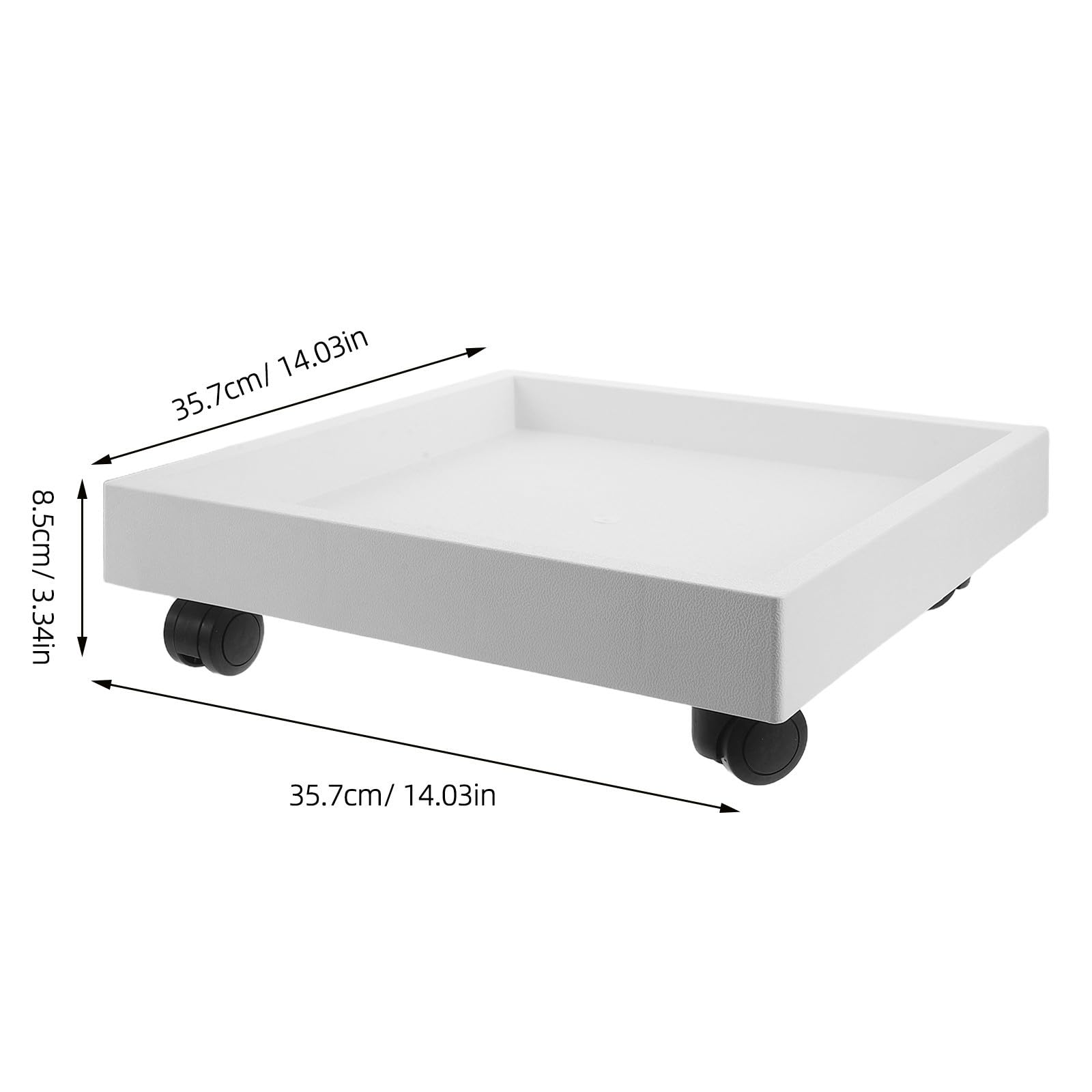 Uonlytech Bandeja de Goteo para deshumidificador, Base Universal móvil con Ruedas giratorias, Borde Elevado, 1 Pieza, Soporte para Puertas de baño, Capacidad de Carga de 100 kg