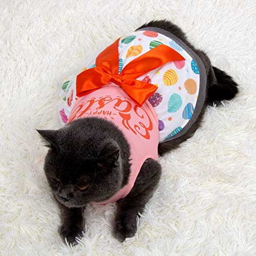 Happy Easter Day Dog Dress - Girl Dog Clothes Easter Bunny Dogs Dresses Pet Apparel Doggie Tutu With Bowknot Cat Clothing Puppy Dresses Doggy Costume(X-Small,Green) #TOP6