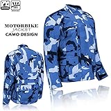 Hecho de tela de cordura. Bikers12 Cordura - Chaqueta impermeable para moto, diseño de camuflaje