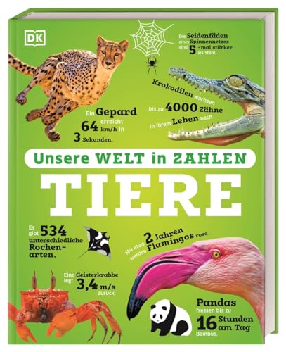 Unsere Welt In Zahlen. Tiere: Ein Verrücktes Rekorde-Buch Mit Über 1000 Fakten Zum Staunen. Wissensbuch. Für Kinder Ab 8 Jahren