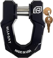 Vista 8 de 71514 - Paquete de 2 grilletes Redeemer con anillo en D, aluminio anodizado negro, resistente para uso con correa de remolque para recuperación