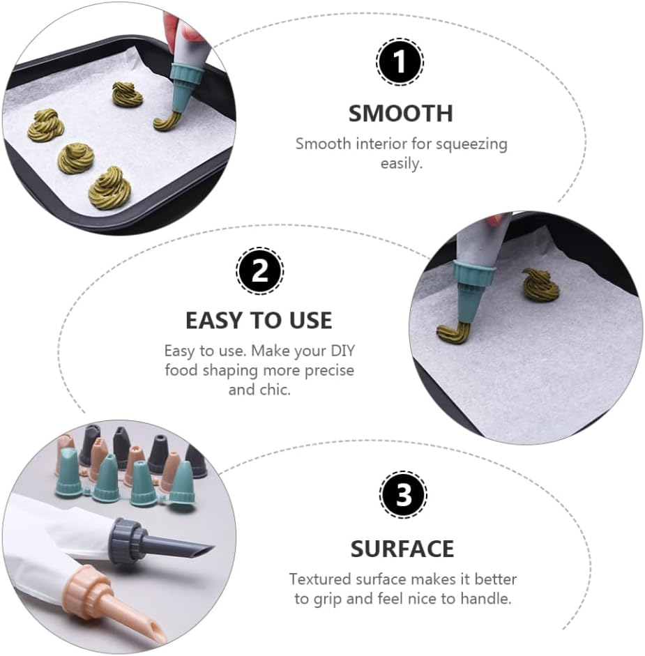 Miniatura 4 de PRETYZOOM 2 juegos de bolsas de pastelería para hornear, magdalenas, bolsas de glaseado de pasteles, bolsa de glaseado de pasteles, bolsa de