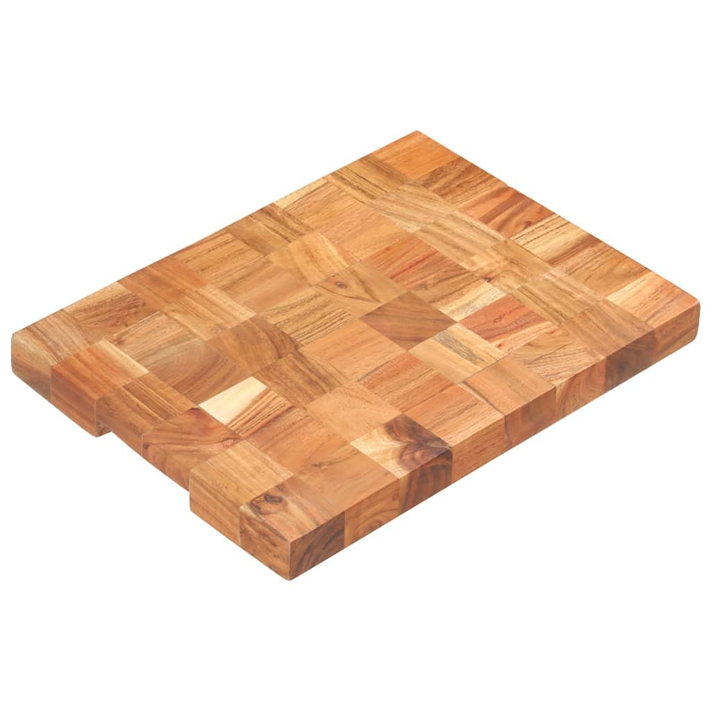 Hackblock 40×30×3,8 cm Akazie Massivholz,Heim & Garten,Küche & Esszimmer,Küchenhelfer & -utensilien,Schneidebretter,Braun,4 kg-286571