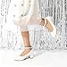 DREAM PAIRS Girls Dress Shoes Chunky High Heels Ankle Strap Party Wedding Princess Pump for Little Big Kid,Size 2 Little Kid,White,KKUMPU2502