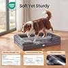 OhGeni Orthopedic Dog Bed Couch Cat Sofa for Large Sized Pets with Memory Foam, Machine-Washable Waterproof Removable Cover, Soft Comfortable Fabric, 35-inch (Gray) #4
