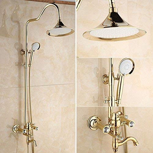 Ensemble de douche à effet de pluie avec robinet de lavabo eau froide