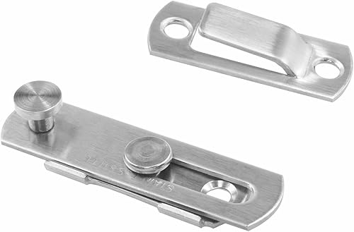 Miniatura 2 de Pestillo de puerta plegable doble de acero inoxidable, pestillo francés con tornillos, tipo plano giratorio de 180, para puertas de granero, 4 uds