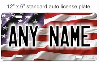 American Flag Novelty License Plate Mini License Plate for Bicycles, Bikes, Wheelchairs, Golf