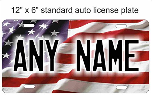 American Flag Novelty License Plate Mini License Plate for Bicycles, Bikes, Wheelchairs, Golf