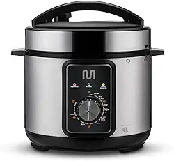 Panela de Pressão Elétrica 4L com Função de Manter Aquecido, 127V 800W Inox Multi - GO081
