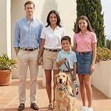 Carlos Diaz Genuine Leather Matching Pair Waxed Embroidered Gaucho Polo Dog Collar and Lead Set - M (14-18 Inches)