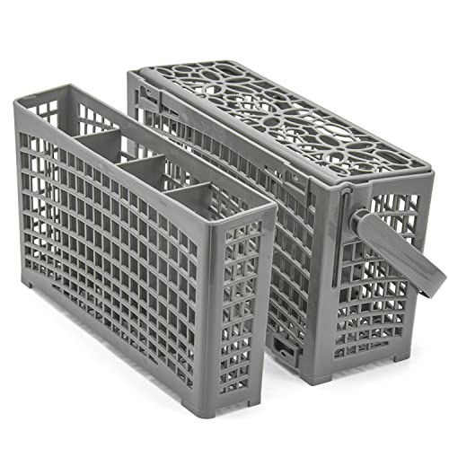 BIHARNT Universal Dishwasher Basket Replacement - 2 in 1 Utensil/Cutlery Basket - Compatible with Bosch, Maytag, Kenmore, Whirlpool, KitchenAid, LG, Samsung, Frigidaire, GE