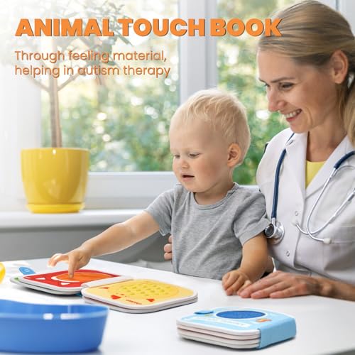 Animal Touch Book, strukturierte sensorische Matten, Buch, Filz, sensorisches Buch für autistische Kinder, Störungen, Spielzeug, Autismus, sensorische Produkte, taktiles sensorisches Spielzeug zum