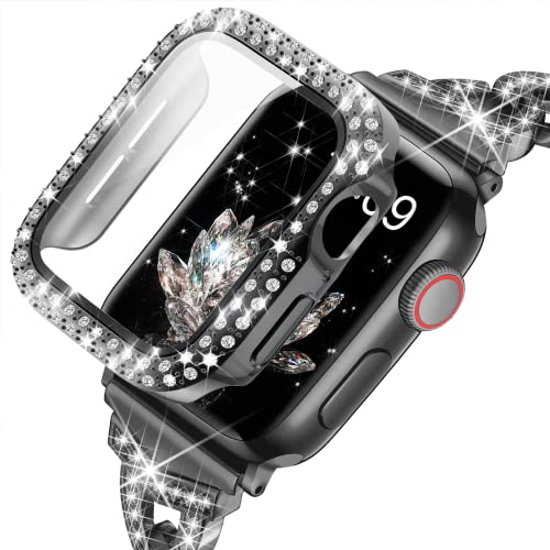 �yDaturus�zAppleWatch�P�[�X �A�b�v���E�H�b�`�J�o�[ Apple Watch 6/5/4/SE 44mm�ƌ݊���������܂� �y�� �����������h�~�ƏՓ˖h�~ �����K���X�X�N���[���v���e�N�^�[ �����x�X�N���[���^�b�` �_�C�������h������΂߂��A