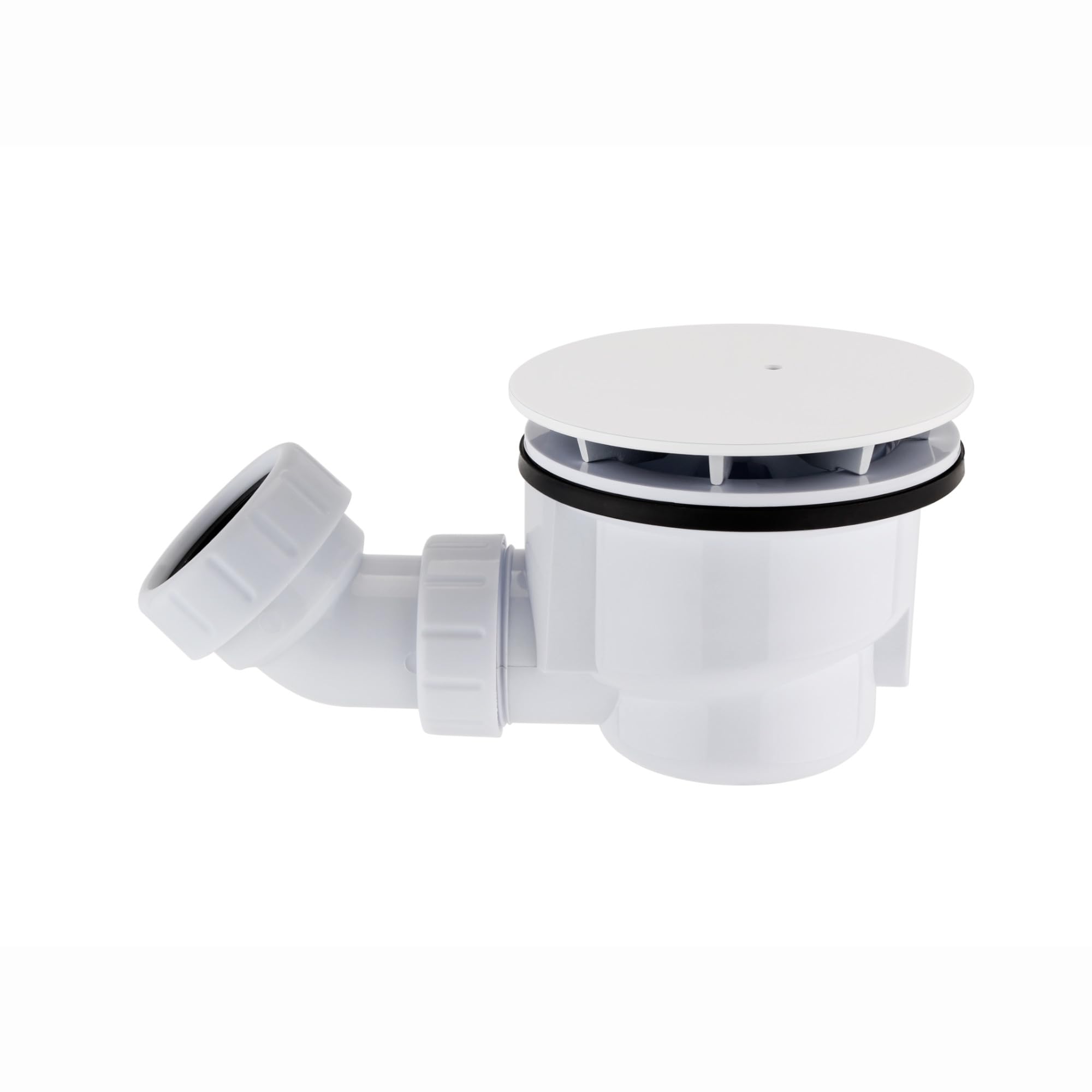 Enki White W101, Shower Waste Fast Flow, Shower Tray Waste, 90Mm, Easy Clean, Matt 1 Year Guarantee