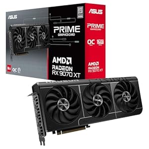 ASUS Prime Radeon RX 9070 XT OC Edition 16GB GDDR6 – Tarjeta gráfica (PCIe 5.0, HDMI/DP 2.1, diseño de 2,5 Ranuras, Ventiladores axial-Tech, rodamientos de Doble Bola, Dual BIOS, GPU Guard)