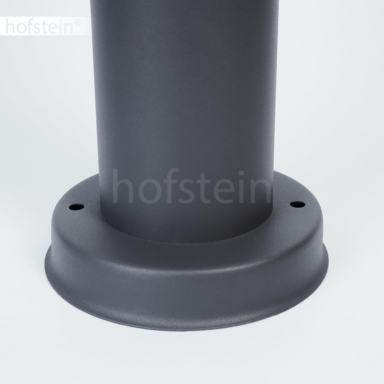 HOFSTEIN Lampa zewnętrzna Tunes, nowoczesna lampa cokołowa z metalu/tworzywa sztucznego w kolorze antracytowym/białym, lampa ścieżkowa 80 cm, lampa ogrodowa, E27, oświetlenie ogrodowe IP44, bez