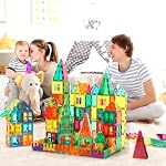Tuiles magnétiques, 110PCS Ensemble de construction d'aimants, blocs de construction magnétiques, construction STEM Jouets pour les enfants, Cadeau pour les garçons filles
