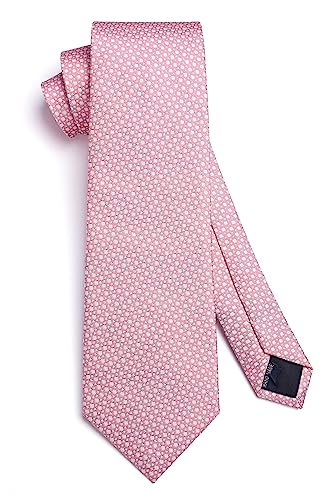 Image of HISDERN Mens Ties Plaid Tie and Pocket Square Set Classic Woven Formal Checkered Neckties & Handkerchief Wedding Party