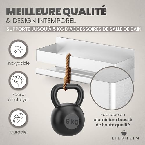 Rangement baignoire et panier douche suspendu pour shampooing