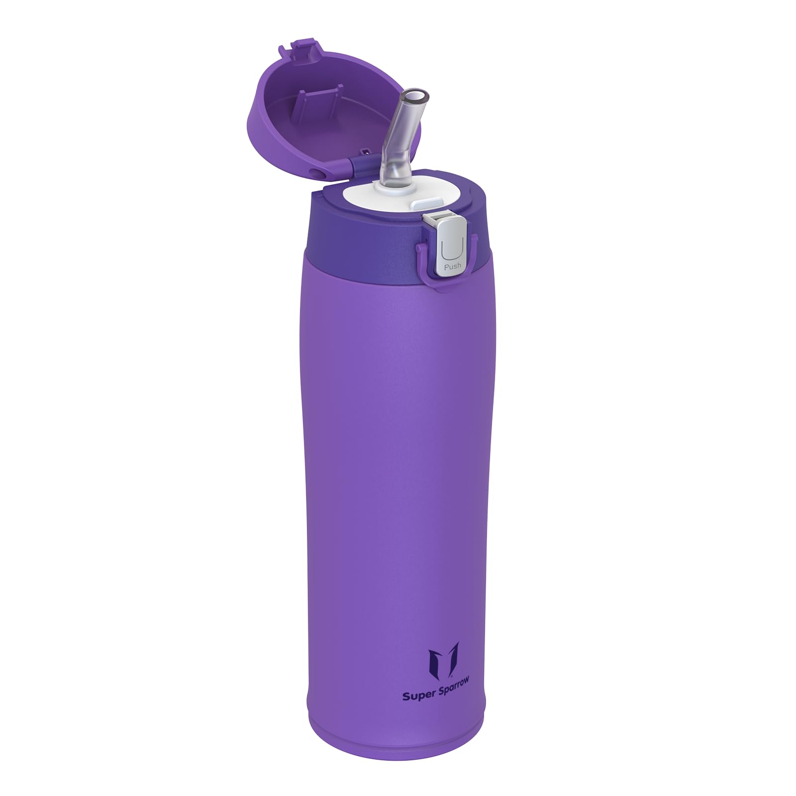 Super Sparrow Borraccia Termica Cannuccia, Borraccia in Acciaio Inox - 350ml, 500ml, 750ml, 950ml - Senza BPA Tazza Borracce Termiche, Bottiglia Termica per Bambini, Scuola, Sportiva