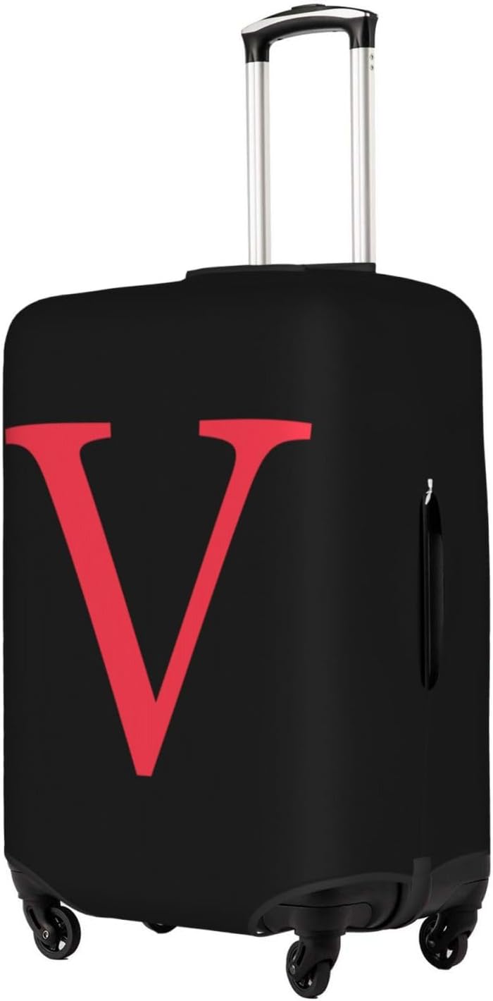 Letter V Luggage Cover Elastic Stretch Suitcase Covers for 25-28 Inch Luggage - Anti-Scratch Washable Travel Suitcase Protector