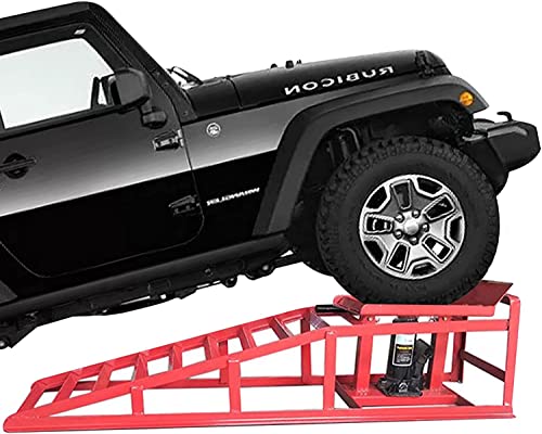 2PCS Auto Car Truck Service Ramps Lifts Heavy 10,000lbs Capacity HD Hydraulic Lift for Vehicle Auto Truck Garage Repair Steel Frame