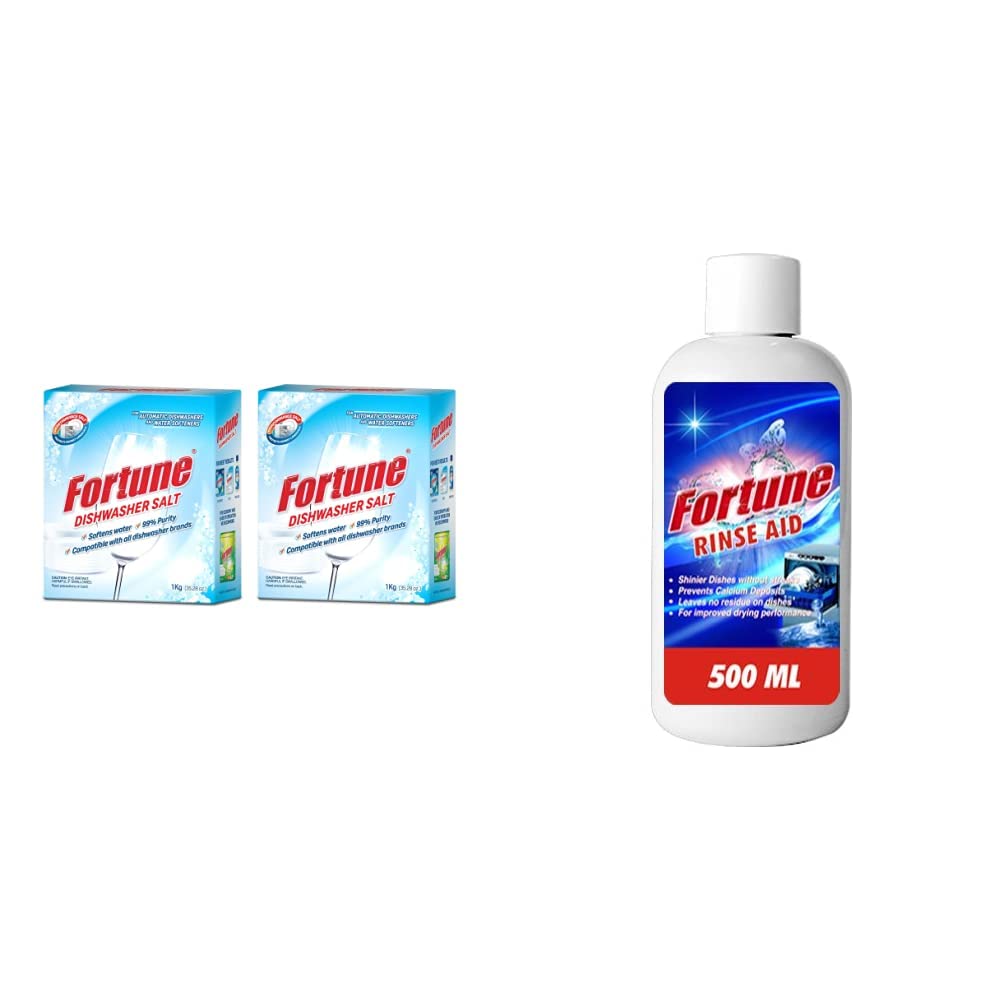 Fortune Dishwasher Active Salt - 1 Kg (Pack Of 2) & Rinse Aid - 500 Ml-image-29