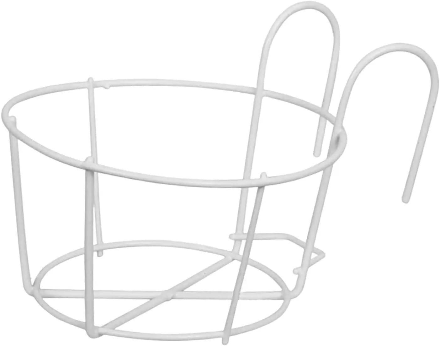 Outdoor Balcony Hanging Baskets Multipurpose Basket Plant Holder Hanging Railing(Black 20cm)