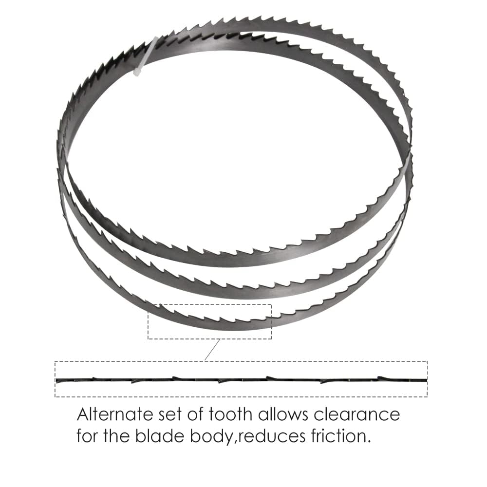 Set di 4 Lame per Sega A Nastro SK5, 1400mm x 6,35mm x 0,35mm per Sega A Nastro BS200A 8" (Taglia : 6 TPI)