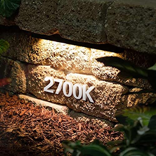 Jomitop 4 Inch Led Hardscape Paver Light, 1W Deck Step Light, Warm White 2700K, 12V Low Voltage Ac/Dc, Garden Pathway Light Outdoor Ip65 Waterproof 4 Pack #TOP4